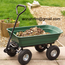 Wagon de pelouse de service lourd de chariot de videur de jardin 600 livres